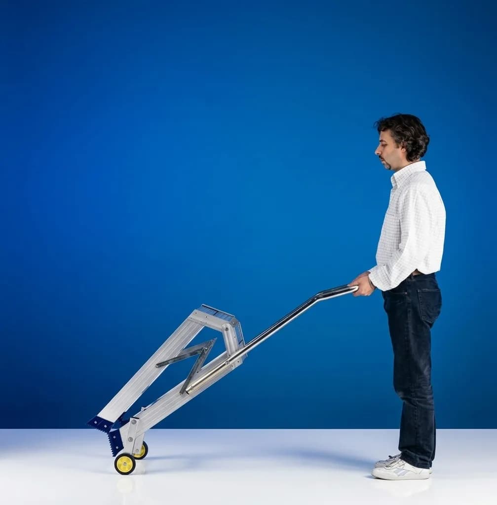 Двусторонняя стремянка-табурет Svelt PUNTO LARGE PLUS S 2х4 ступени