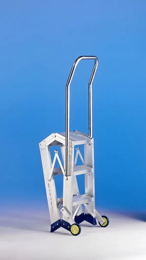 Двусторонняя стремянка-табурет Svelt PUNTO LARGE PLUS S 2х4 ступени