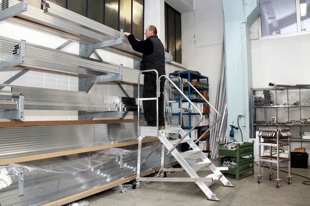 Лестница с платформой SVELT IKARO 2 ступени (ширина 100 см)