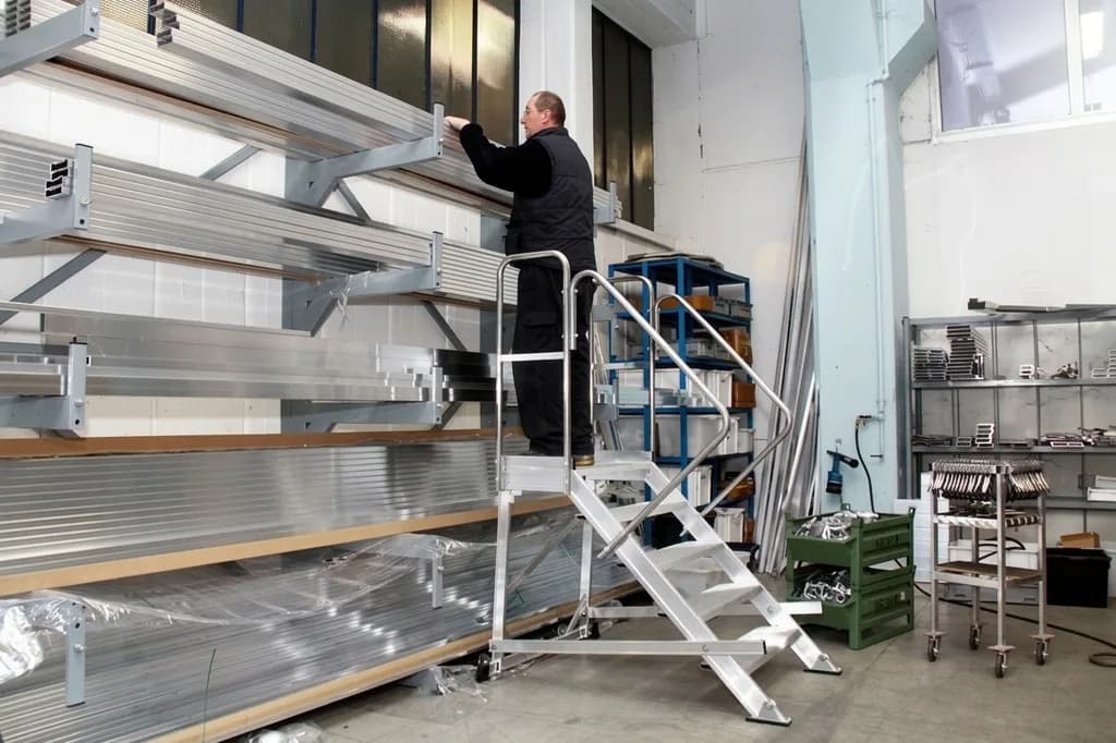 Лестница с платформой SVELT IKARO 3 ступени (ширина 100 см)