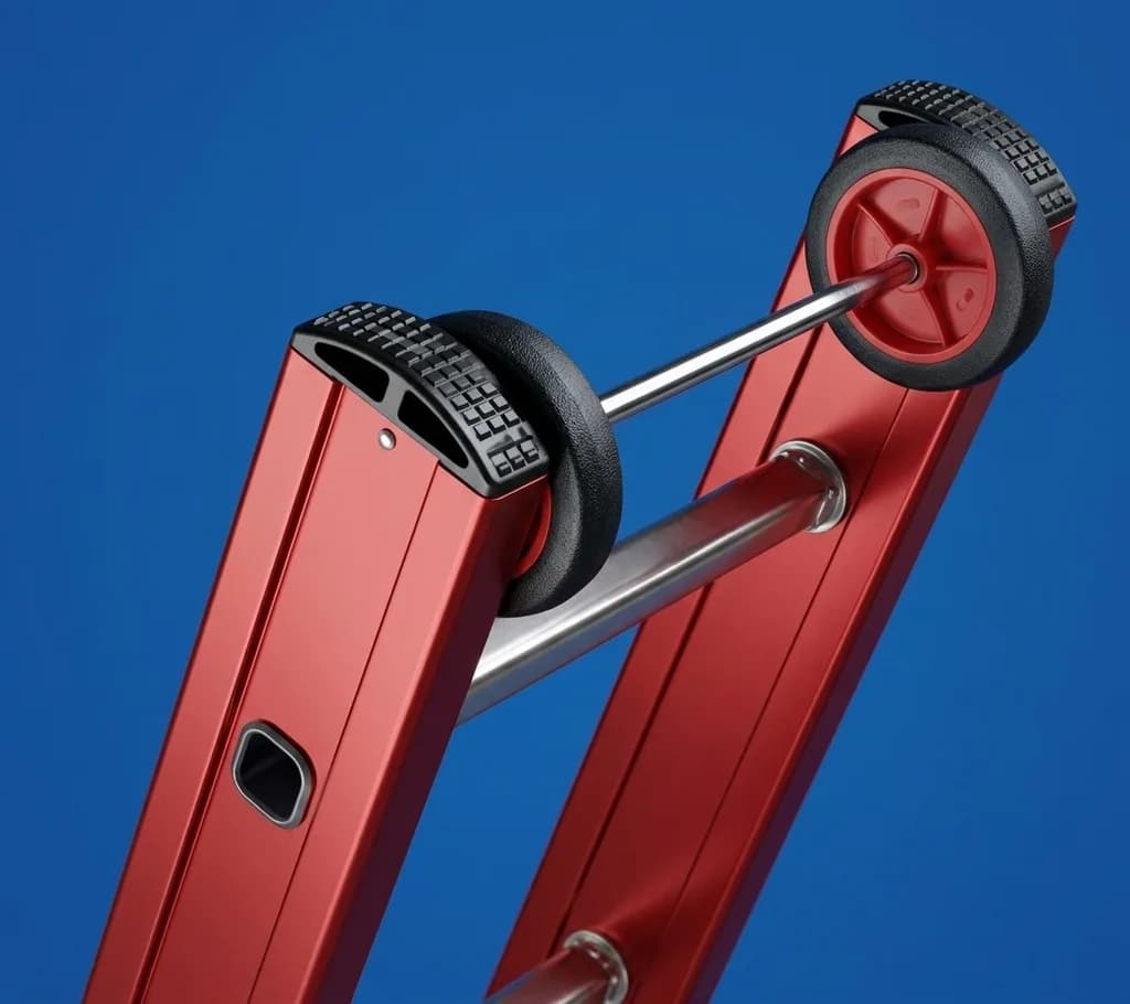 Лестница диэлектрическая из стеклопластика выдвигаемая тросом Svelt V2F 2x12 ступеней