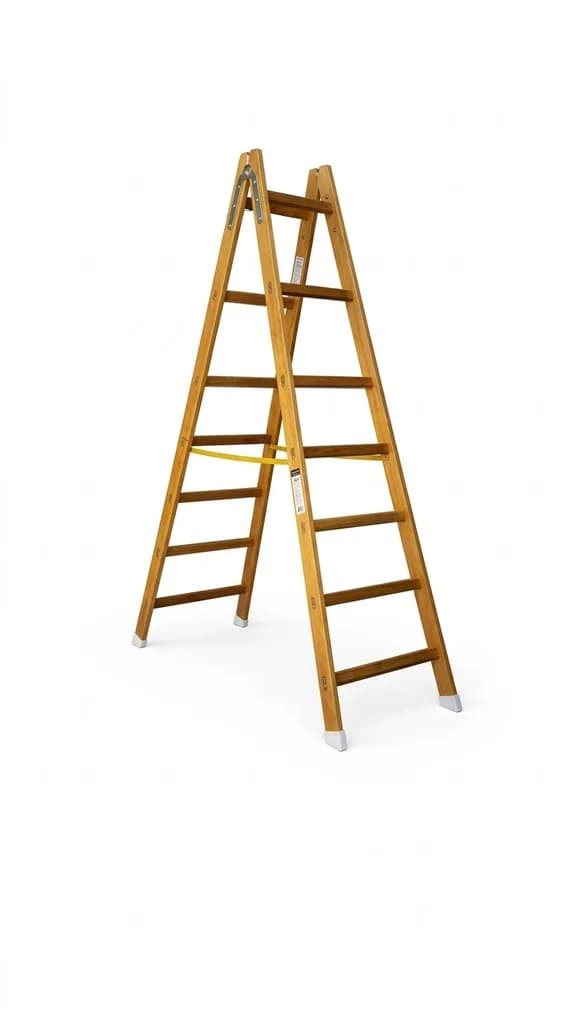 Двусторонняя деревянная стремянка SVELT S1 7 ступеней