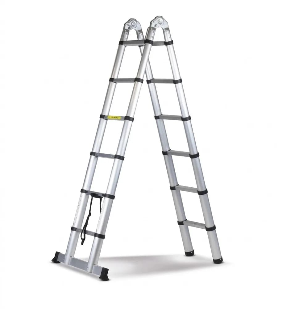 Приставная телескопическая лестница SVELT STEPX 380 6+6 ступеней