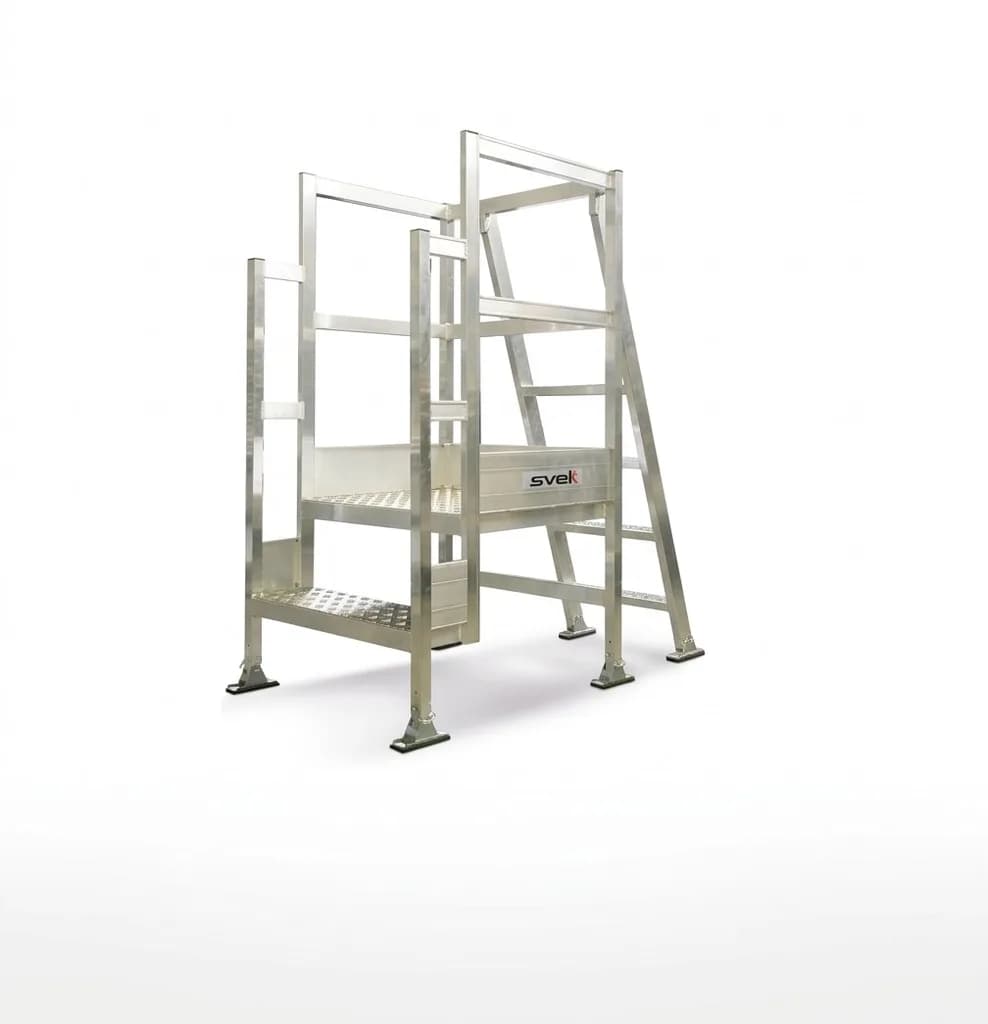 Телескопическая лестница с платформой SVELT PEDANA 2 ступени