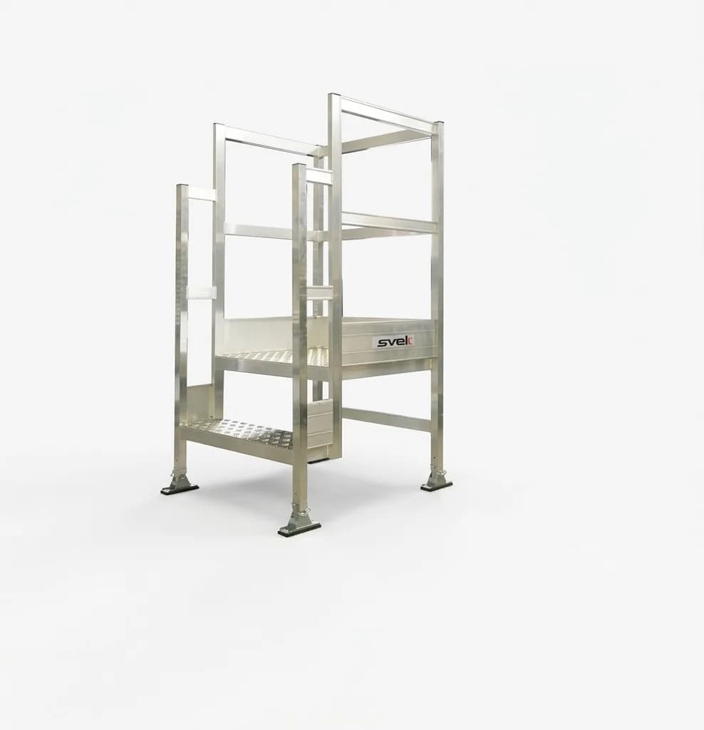 Телескопическая лестница с платформой SVELT PEDANA 4 ступени