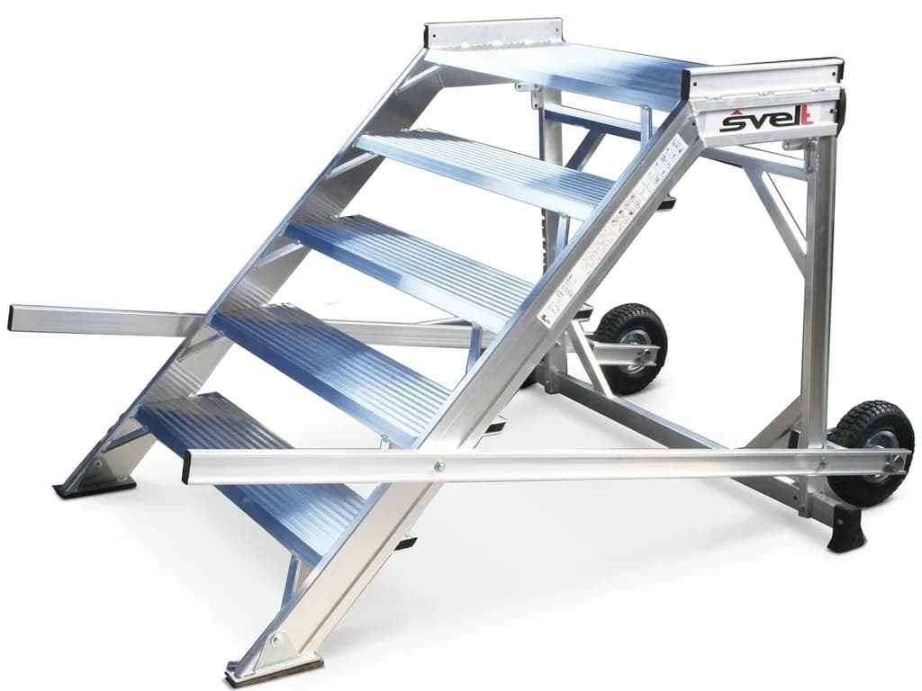 Лестница с платформой SVELT IKARO 4 ступени (ширина 80 см) без парапета,