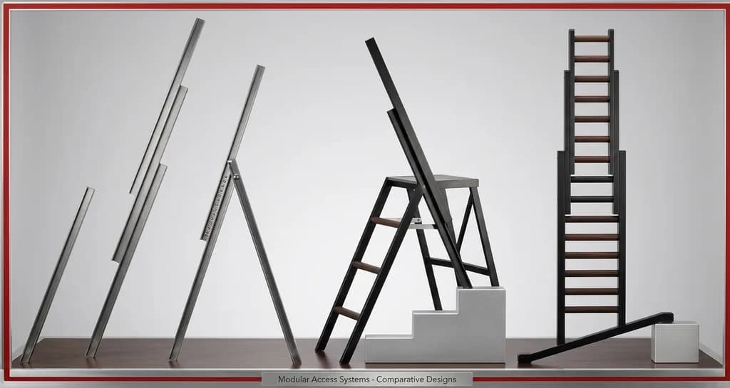 Трехсекционная лестница Svelt LUXE 3 - 8+9+9 ступеней