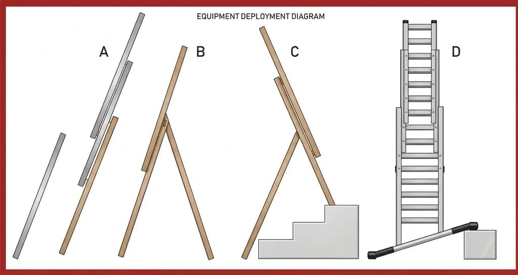 Трехсекционная лестница Svelt LUXE 3 - 9+10+10 ступеней
