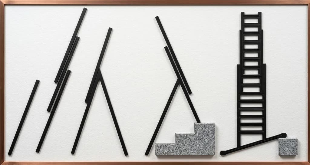 Трехсекционная лестница Svelt LUXE 3 - 10+11+11 ступеней