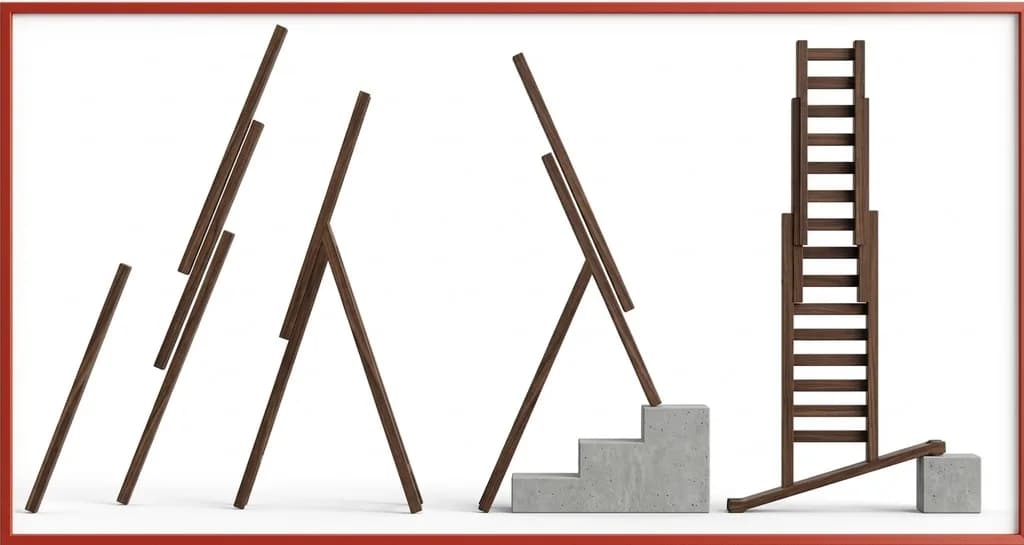 Трехсекционная лестница Svelt LUXE 3 - 12+13+13 ступеней