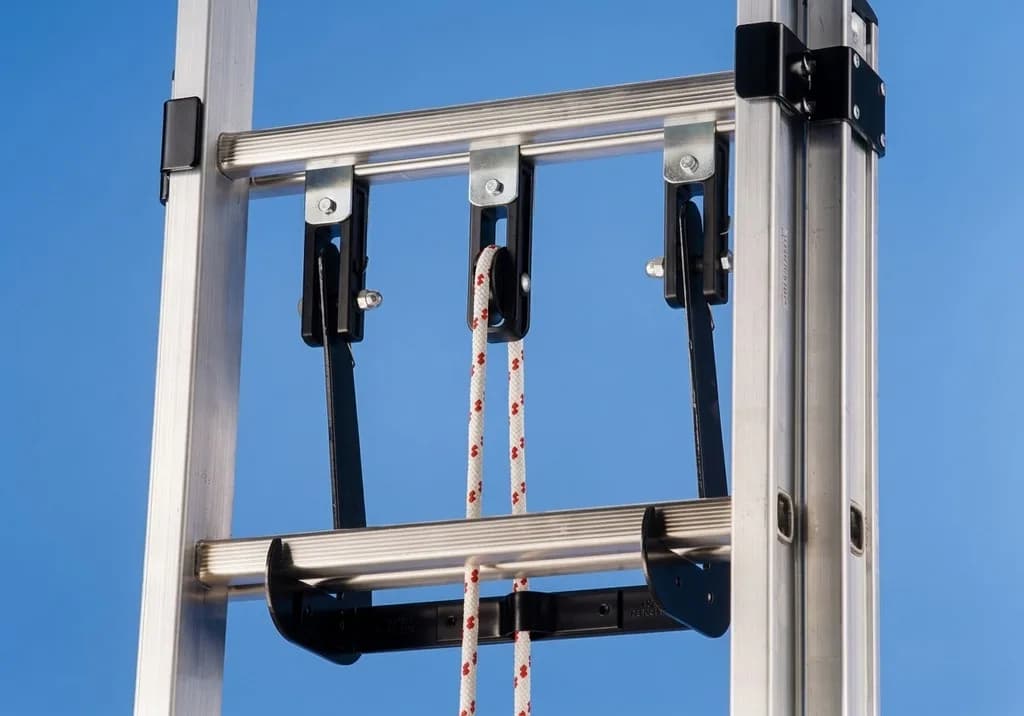 Двухсекционная лестница выдвигаемая тросом Svelt EURO E2F 2x12R ступеней