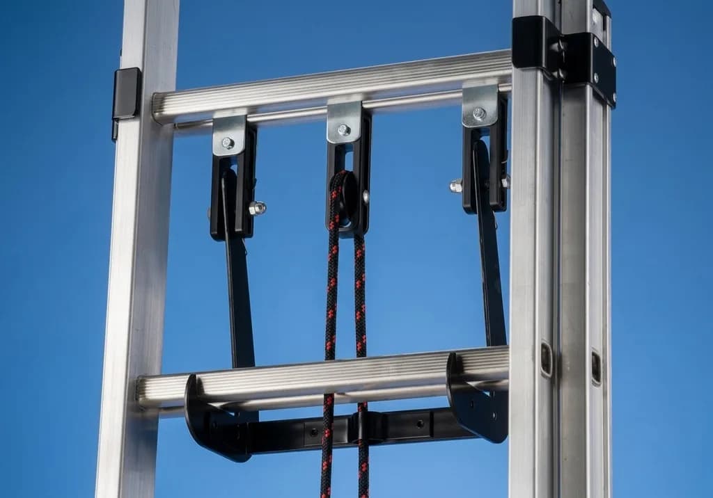 Двухсекционная лестница выдвигаемая тросом Svelt EURO E2F 2x16R ступеней