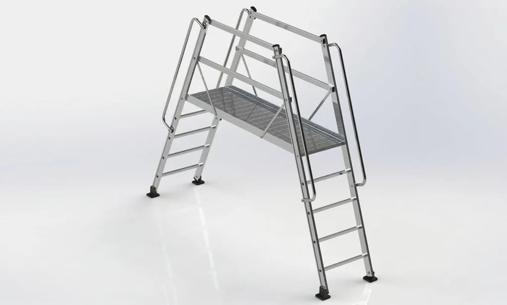 Мостовая лестница Svelt Bridge S 3 ступени, длина 100 см, 4 телескопических стабилизатора