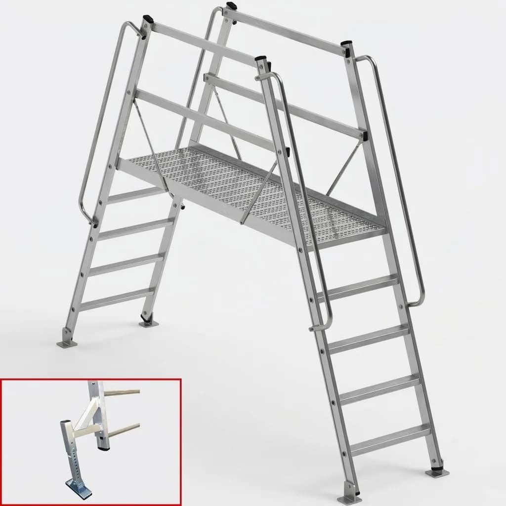 Мостовая лестница Svelt Bridge T 9 ступеней, длина 100 см, 4 телескопических стабилизатора