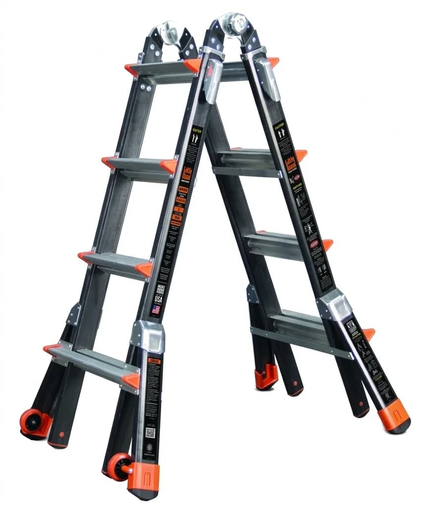 Лестница-стремянка телескопическая SVELT Dark 8+8 ступеней