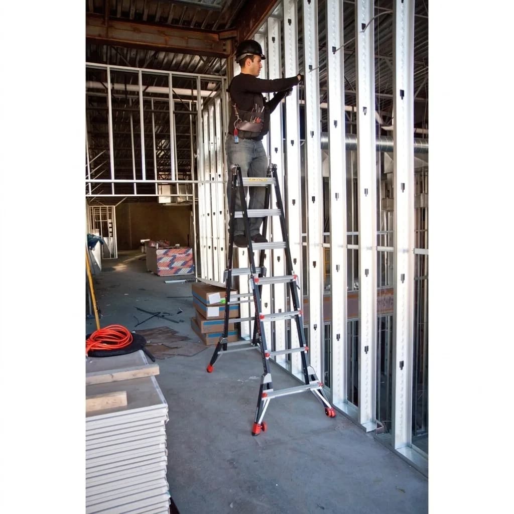 Лестница-стремянка телескопическая SVELT Dark 8+8 ступеней