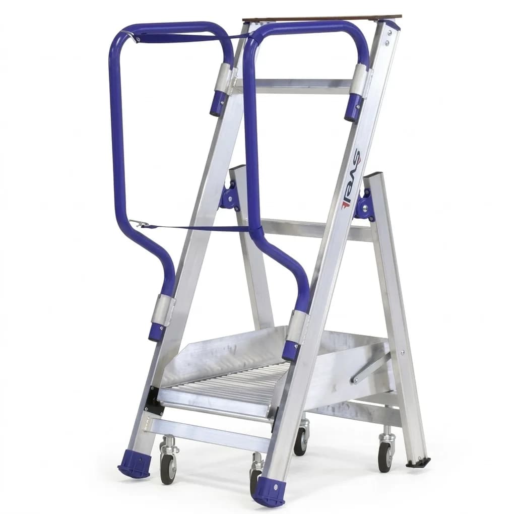 Мобильная лестница-помост SVELT MINIFLY 1 ступень 4 WD