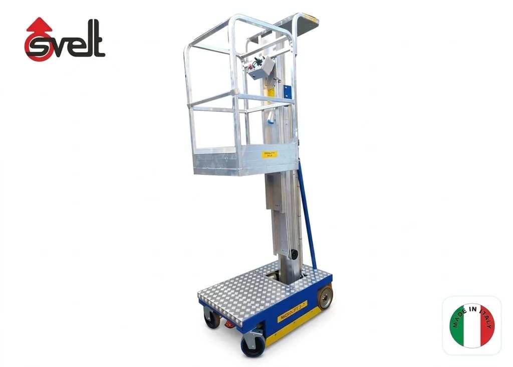 Мачтовый телескопический подъемник Svelt Microlift ZT самоходный