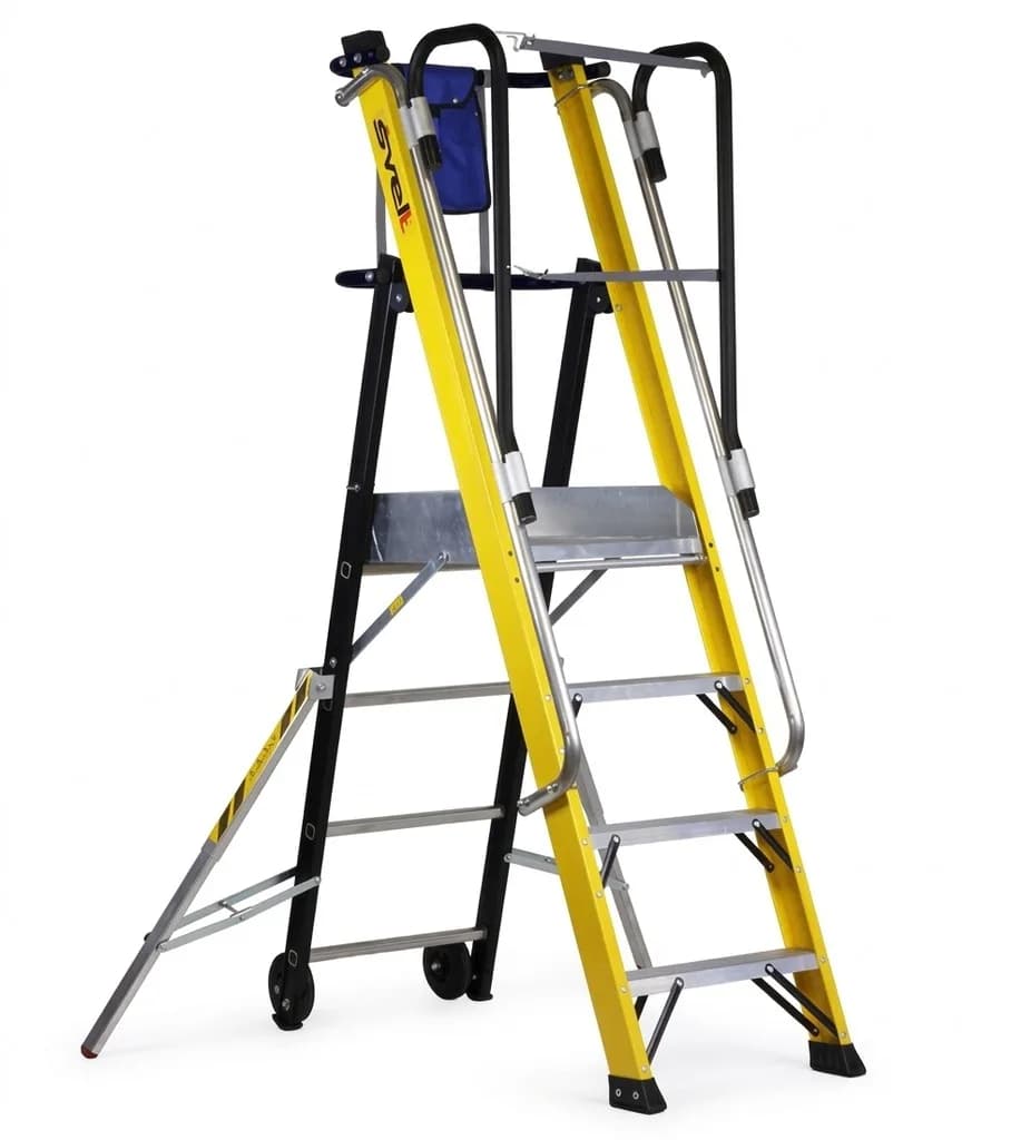 Лестница с платформой диэлектрическая Svelt FLY FIBRA 5 ступеней