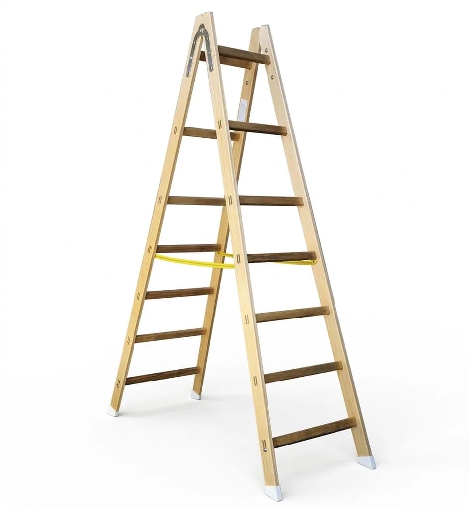 Двусторонняя деревянная стремянка SVELT S1 8 ступеней