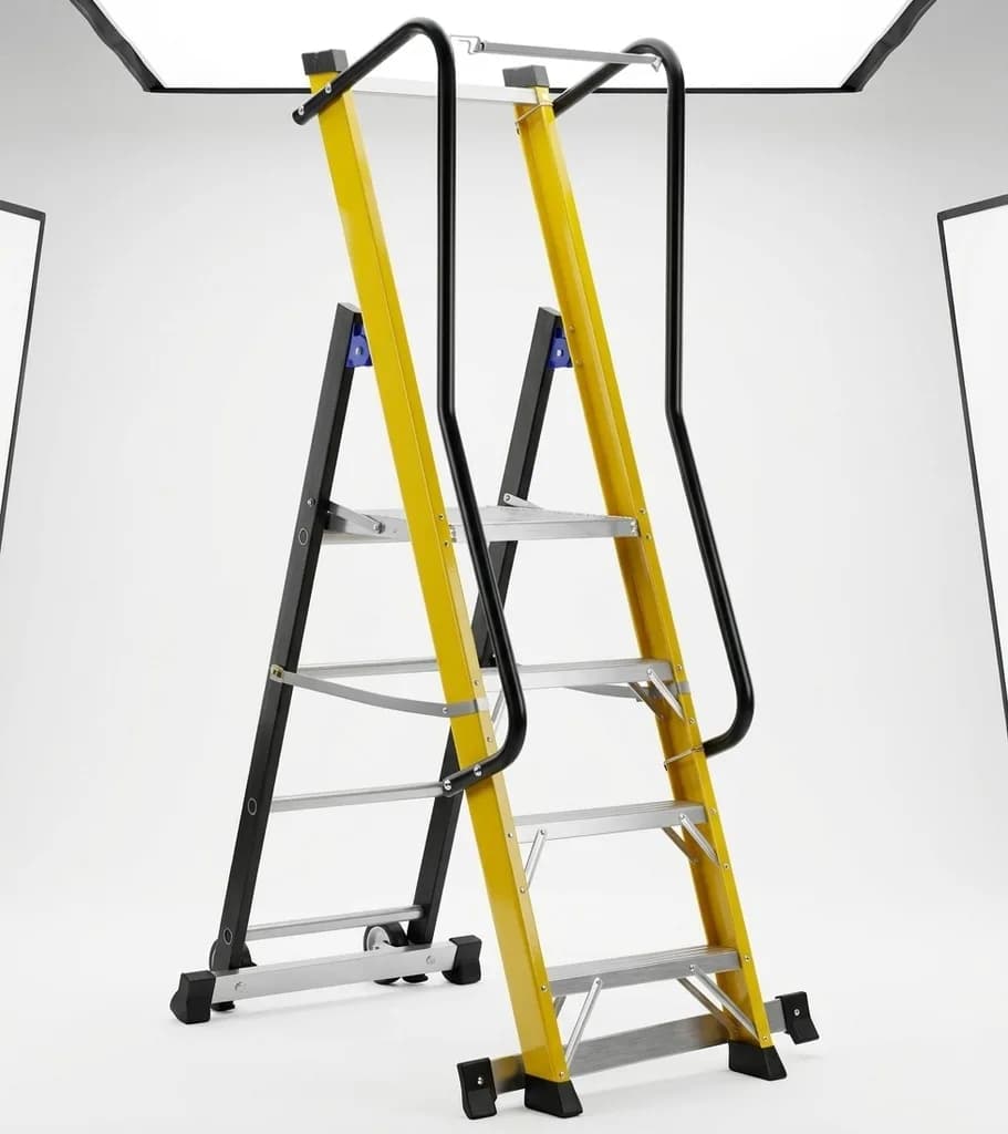 Лестница с платформой диэлектрическая Svelt MOBY FIBRA 7 ступеней