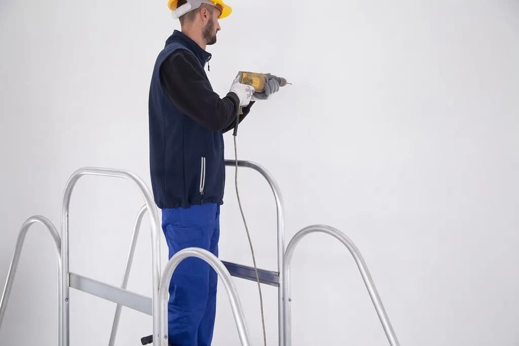 Двухсторонняя лестница с платформой SVELT PONTE 5 ступеней