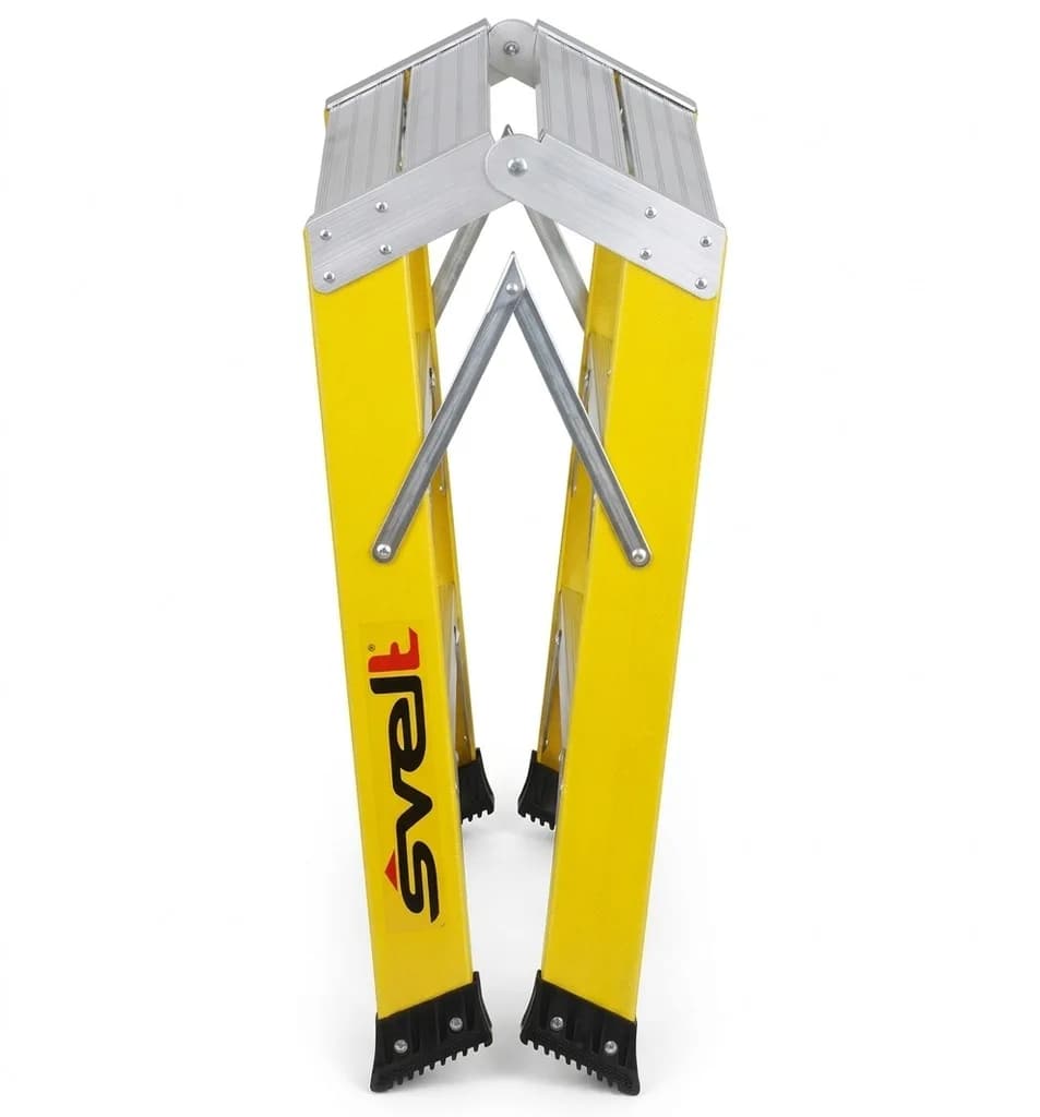 Двусторонняя диэлектрическая стремянка-табурет Svelt PUNTO LARGE PLUS FIBRA 2х2 ступени