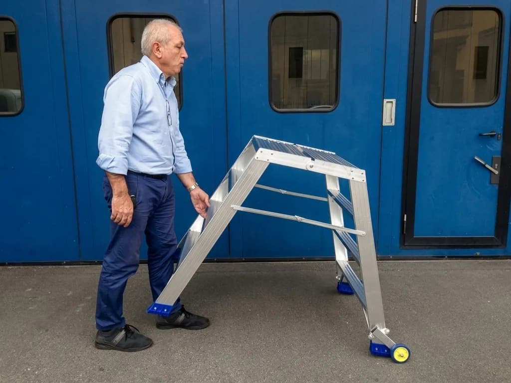 Двусторонняя стремянка-табурет Svelt PUNTO SPACE S 2х3 ступени