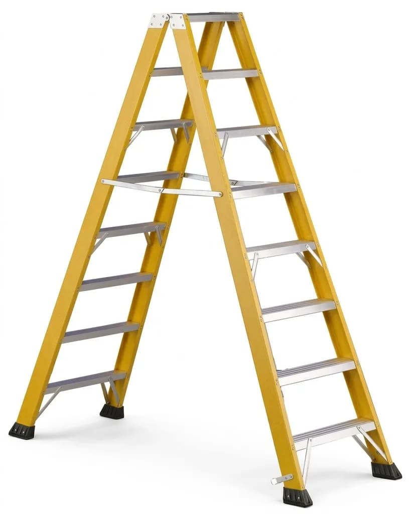 Стремянка диэлектрическая из стеклопластика SVELT V6 2x8 ступеней