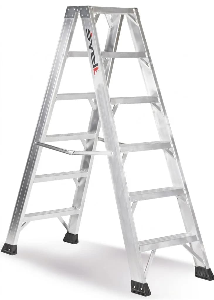 Двусторонняя стремянка усиленная Svelt P1 + 2x6 ступеней SPROS+10R