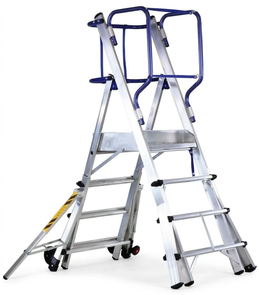 Двусторонняя телескопическая лестница-помост SVELT TELEFLY 6 ступеней