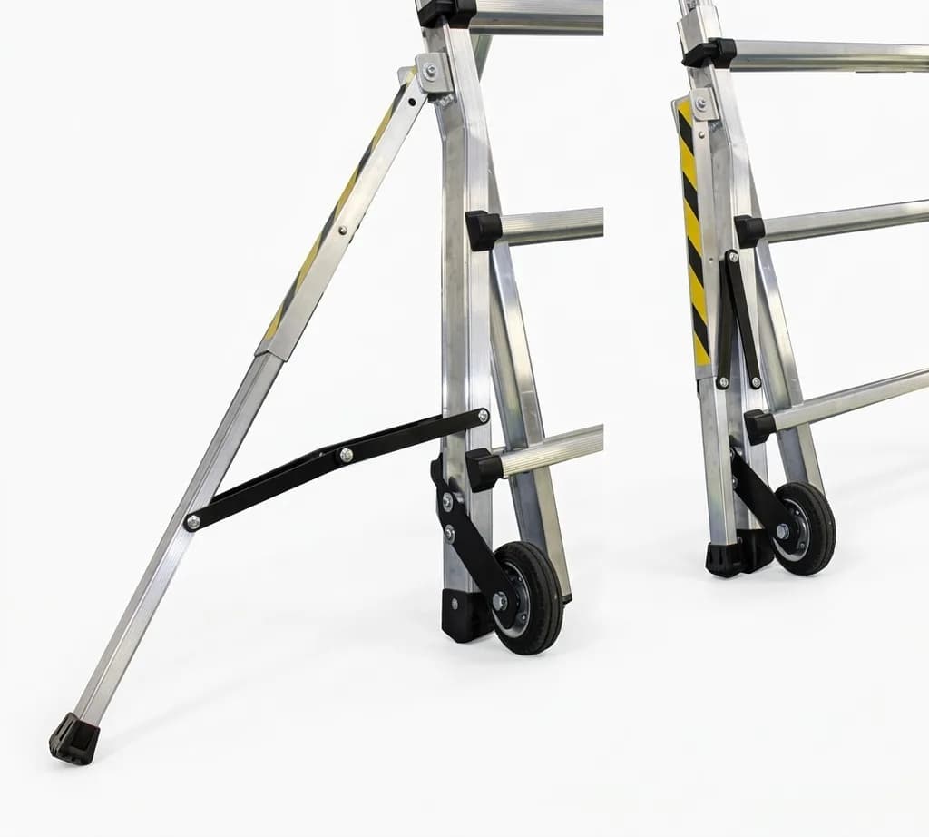 Двусторонняя телескопическая лестница-помост SVELT TELEFLY 5 ступеней