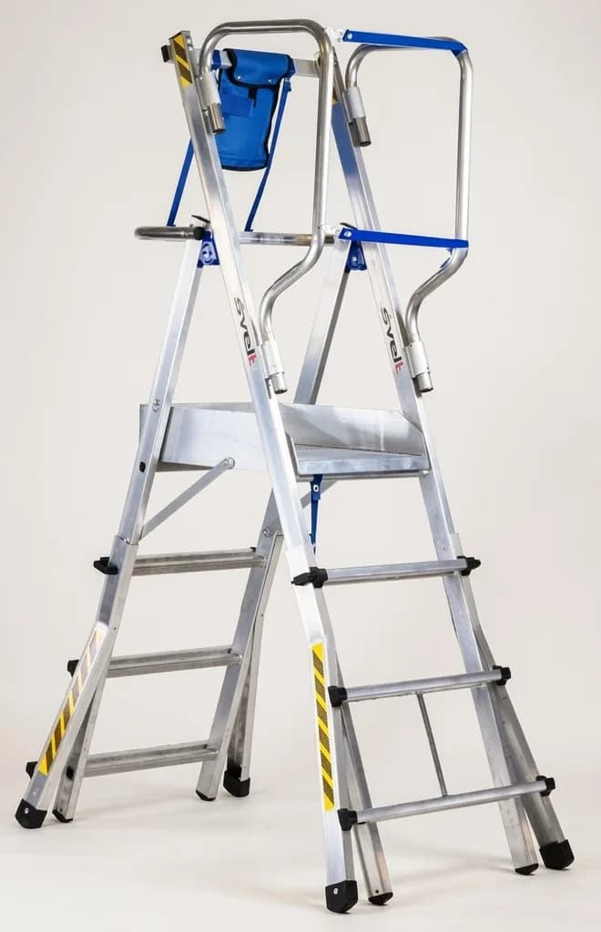 Двусторонняя телескопическая лестница-помост SVELT TELEFLY LIGHT 4+3 ступени SFLYTL104+3
