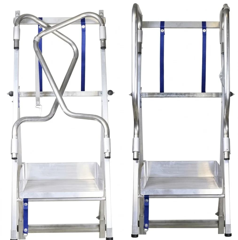 Двусторонняя телескопическая лестница-помост с стабилизатором Svelt TELEFLY LIGHT 4+3 ступени SFLYTL204+3