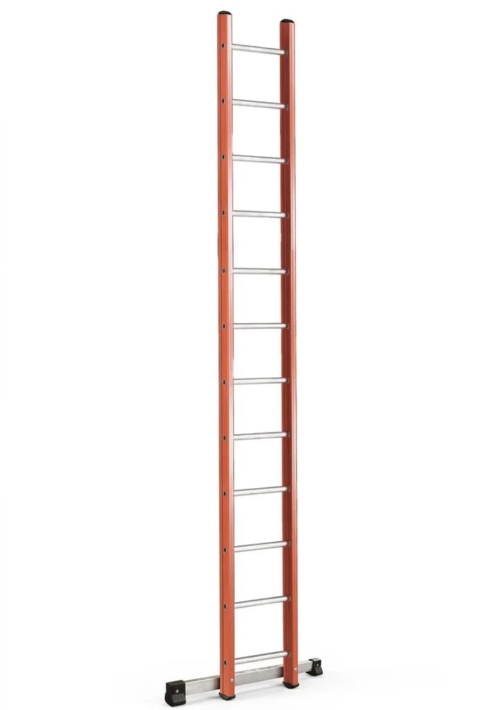 Лестница диэлектрическая из стеклопластика с траверсой SVELT V1, 16 ступеней