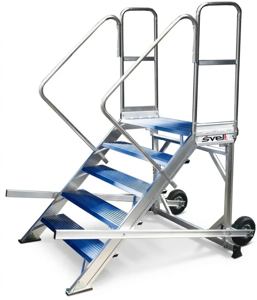 Лестница с платформой SVELT IKARO 4 ступени (ширина 80 см) без парапета,