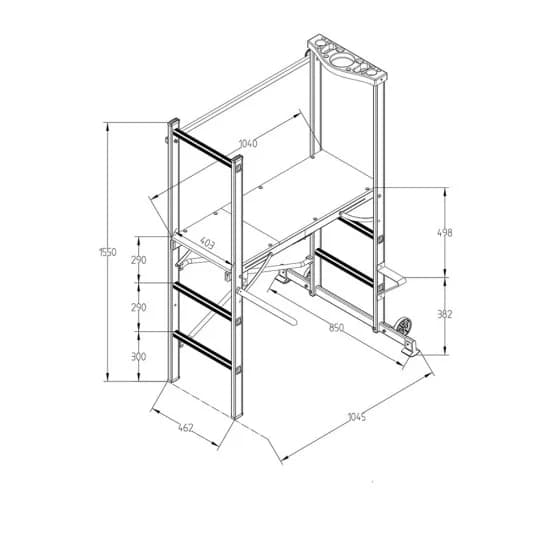 Компактные складные подмости Svelt Time 1,55 м (1,04x0,46 м)